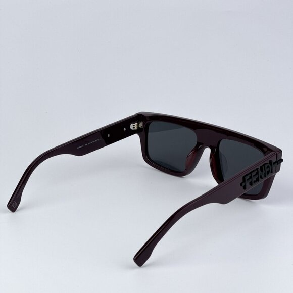 Fendi FE40091U FENDIGRAPHY 69A BRAND NEW Sunglassses Bordeaux Grey Unisex Square - Picture 7 of 11